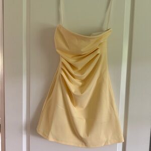 Runaway the Label Cairo Mini Dress Lemon (XS)